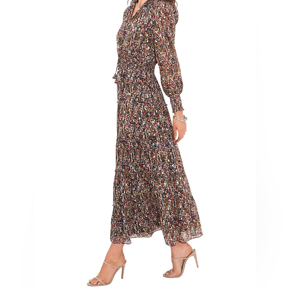 MSK Long Sleeve Foil Print Dress